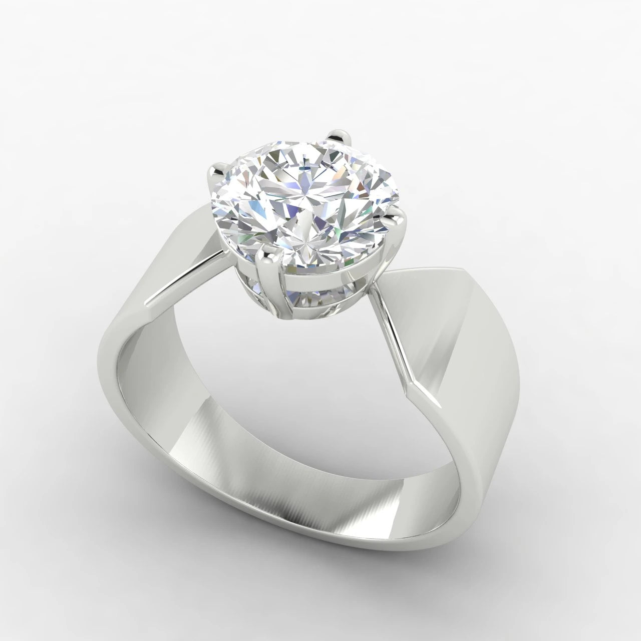 2.5 Carat IGI Certified Lab Diamond 14K White Gold Promise Ring