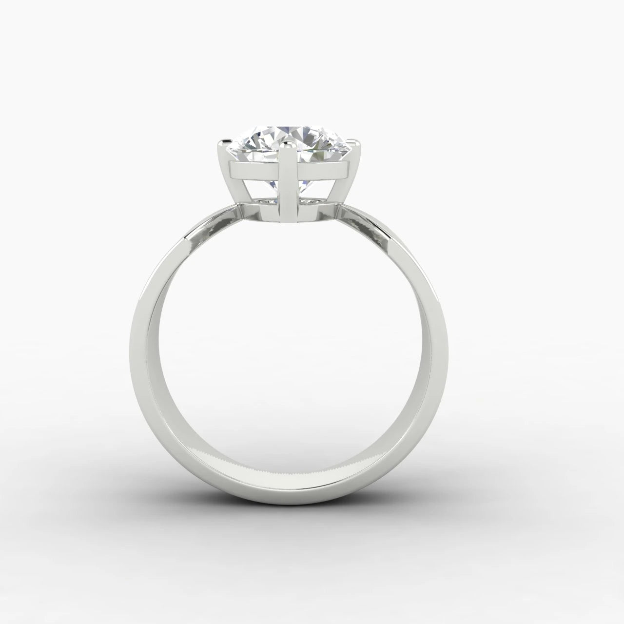 2.5 Carat IGI Certified Lab Diamond 14K White Gold Promise Ring