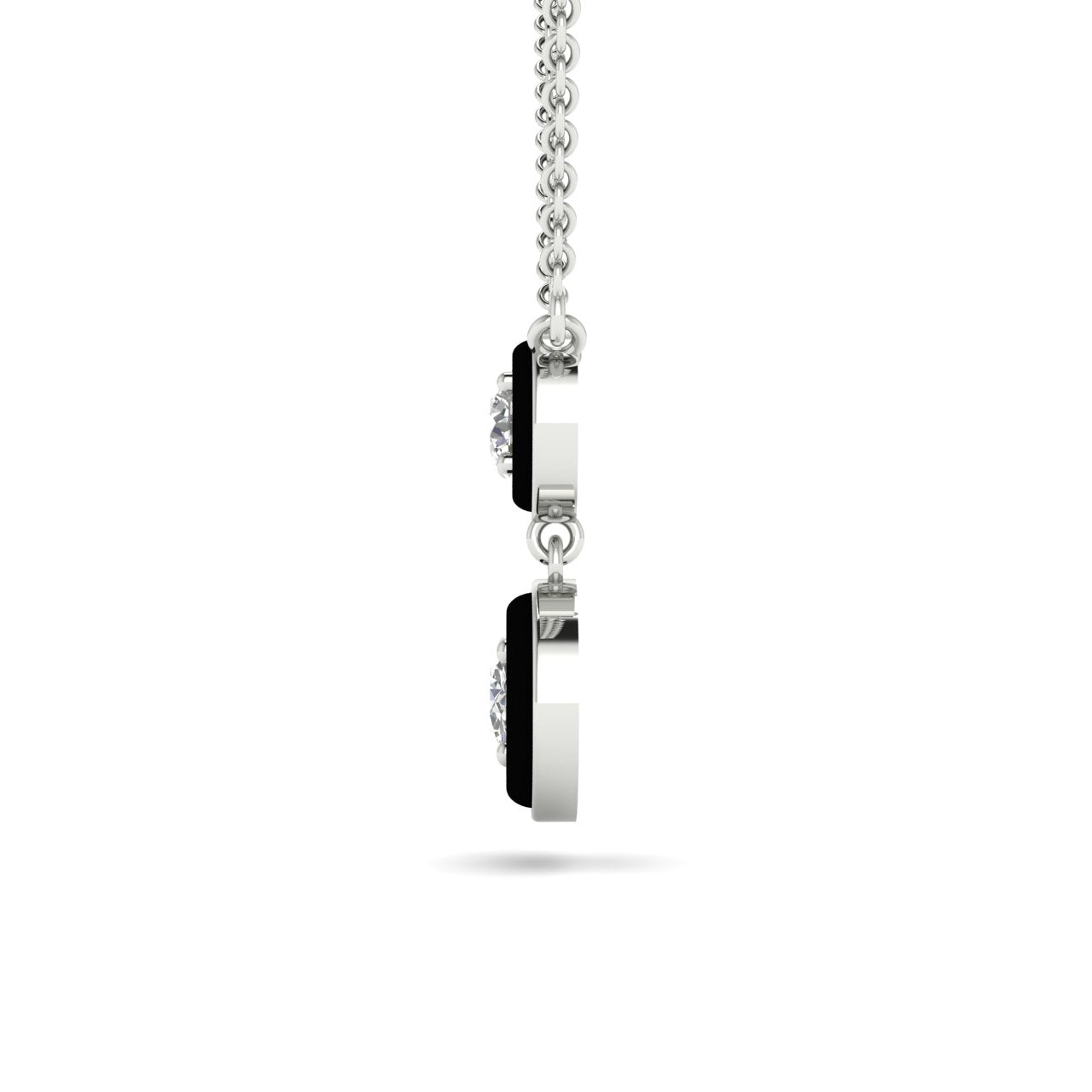 2 Carat Eclipse Elegance Ceramic Certified Lab Diamond Necklace