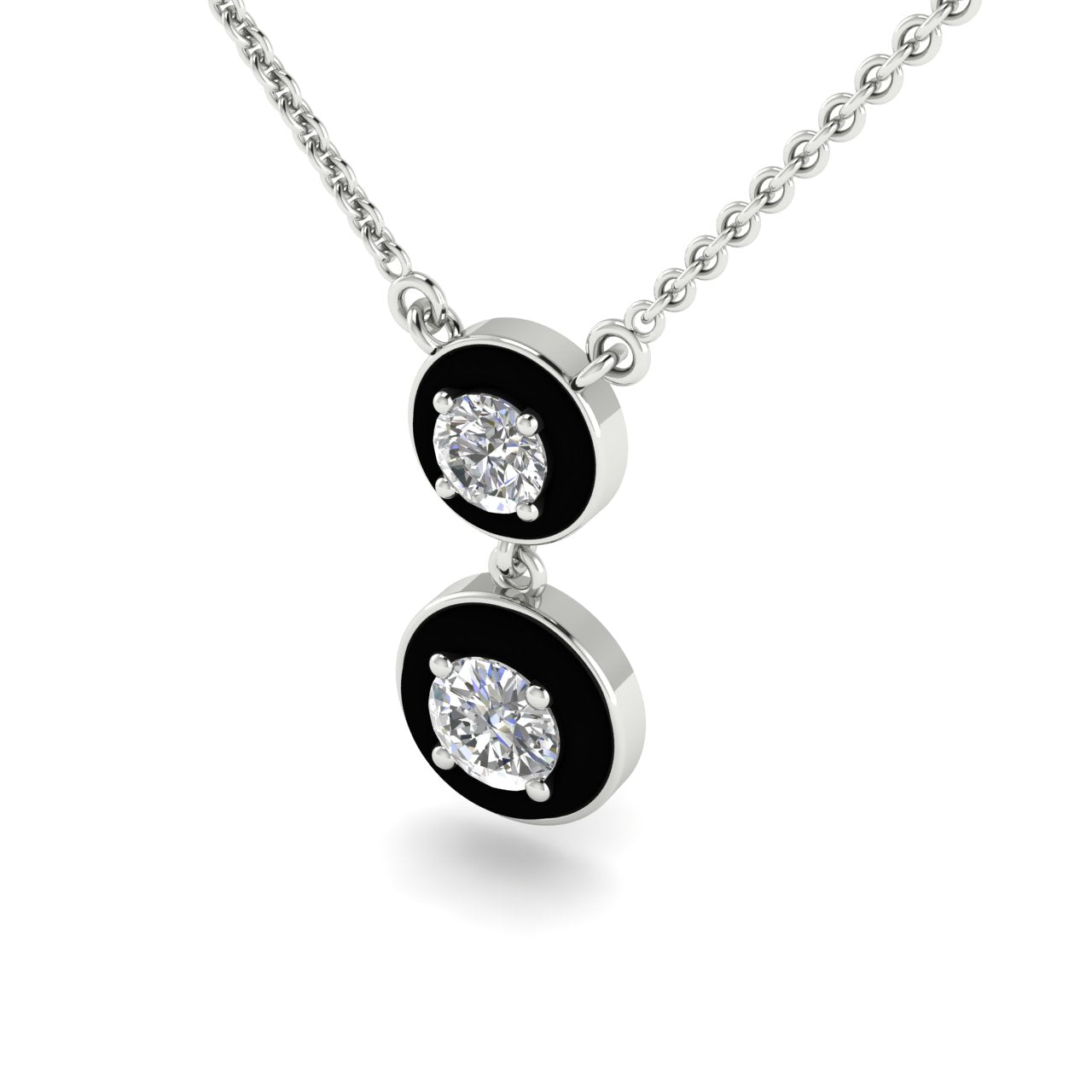 2 Carat Eclipse Elegance Ceramic Certified Lab Diamond Necklace