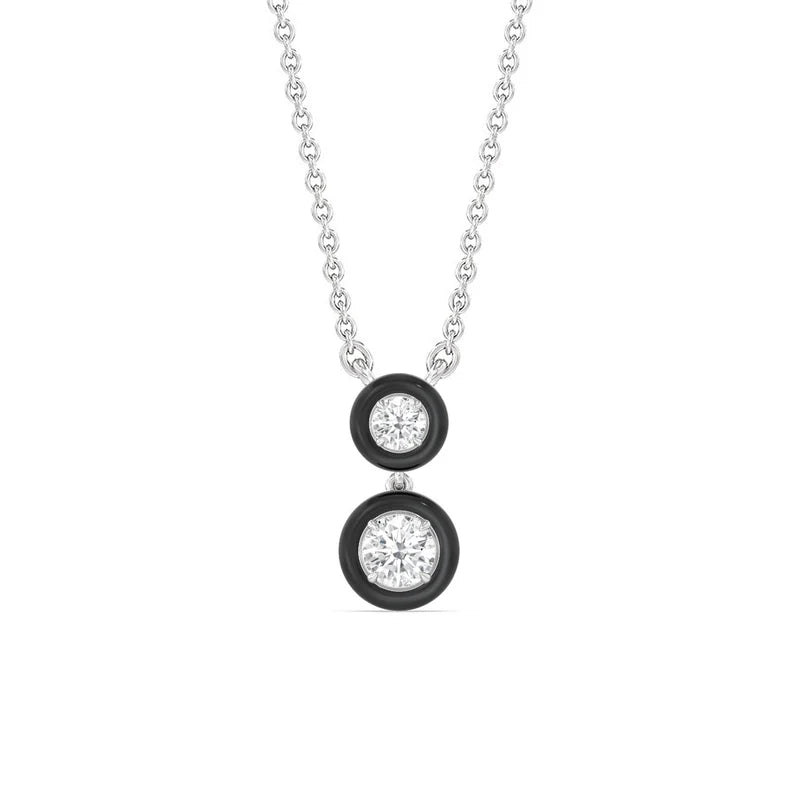 2 Carat Eclipse Elegance Ceramic Certified Lab Diamond Necklace