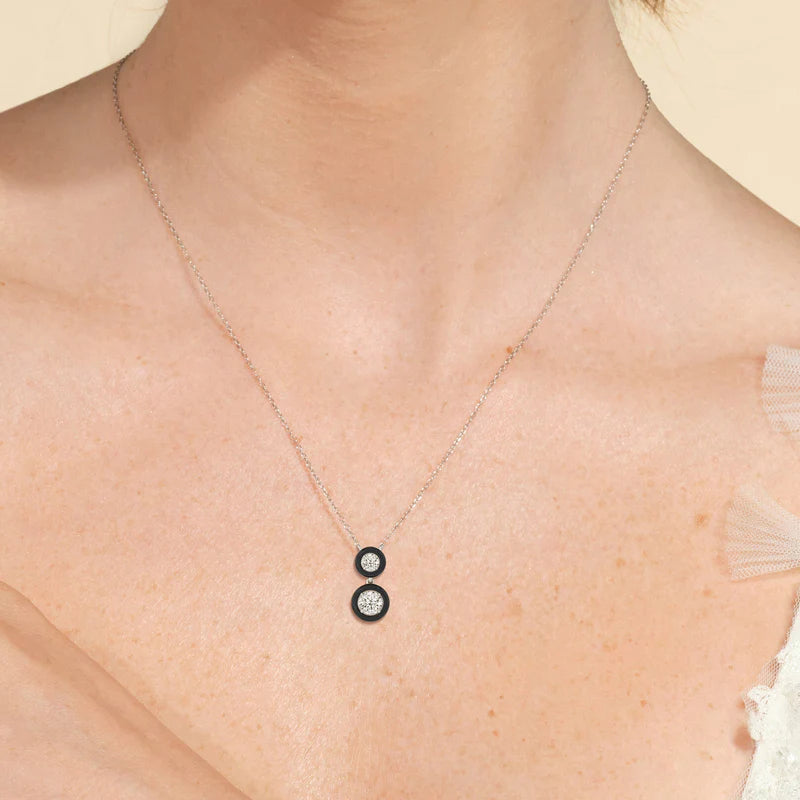 2 Carat Eclipse Elegance Ceramic Certified Lab Diamond Necklace