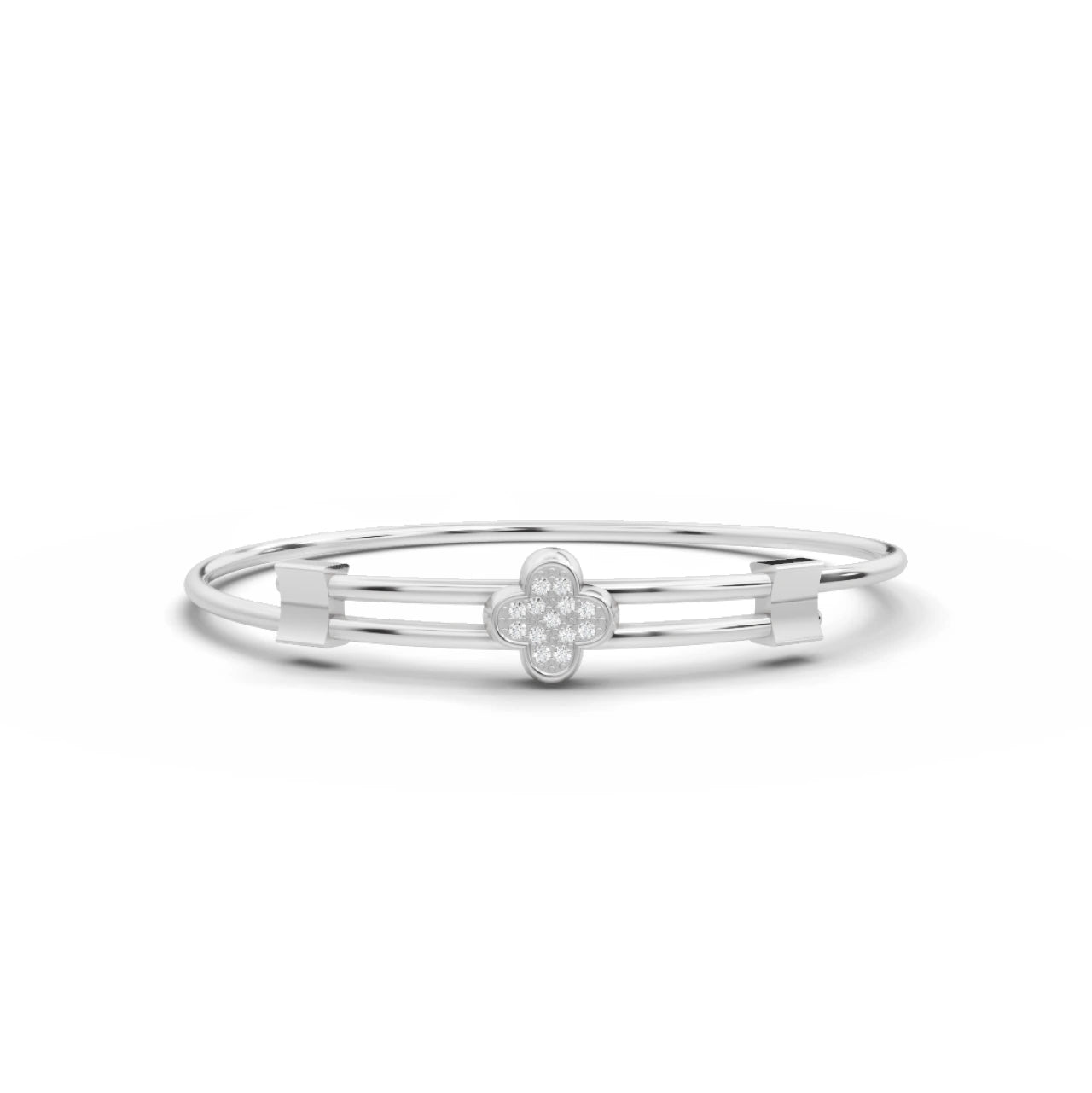 0.5 Carat Clover 18K Diamond Bracelet