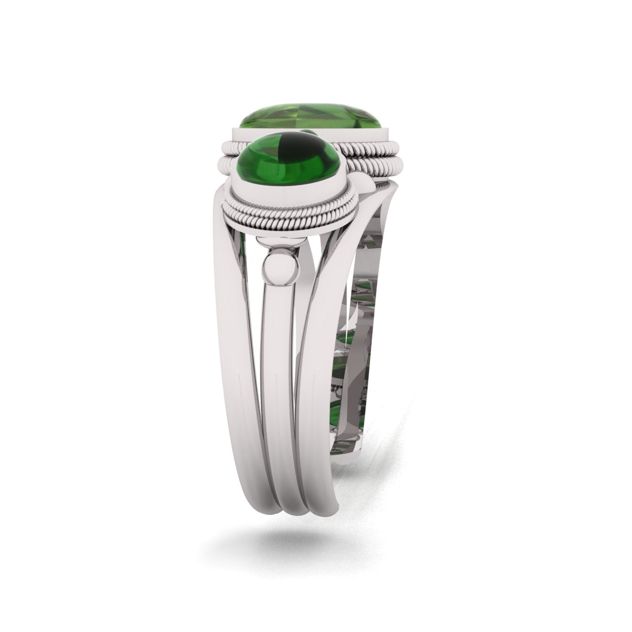 Green Tourmaline Sterling Silver Cuff Bracelet