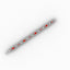 Ruby Swirl Linked Sterling Silver Bracelet
