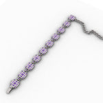 Violet Saphire Sterling Silver Bracelet