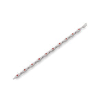 Modern Link Ruby Sterling Silver Bracelet