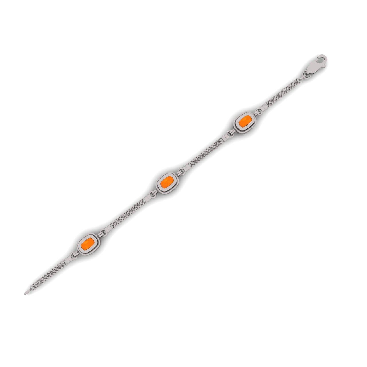 Mexican Fire Opal Sterling Silver Bracelet