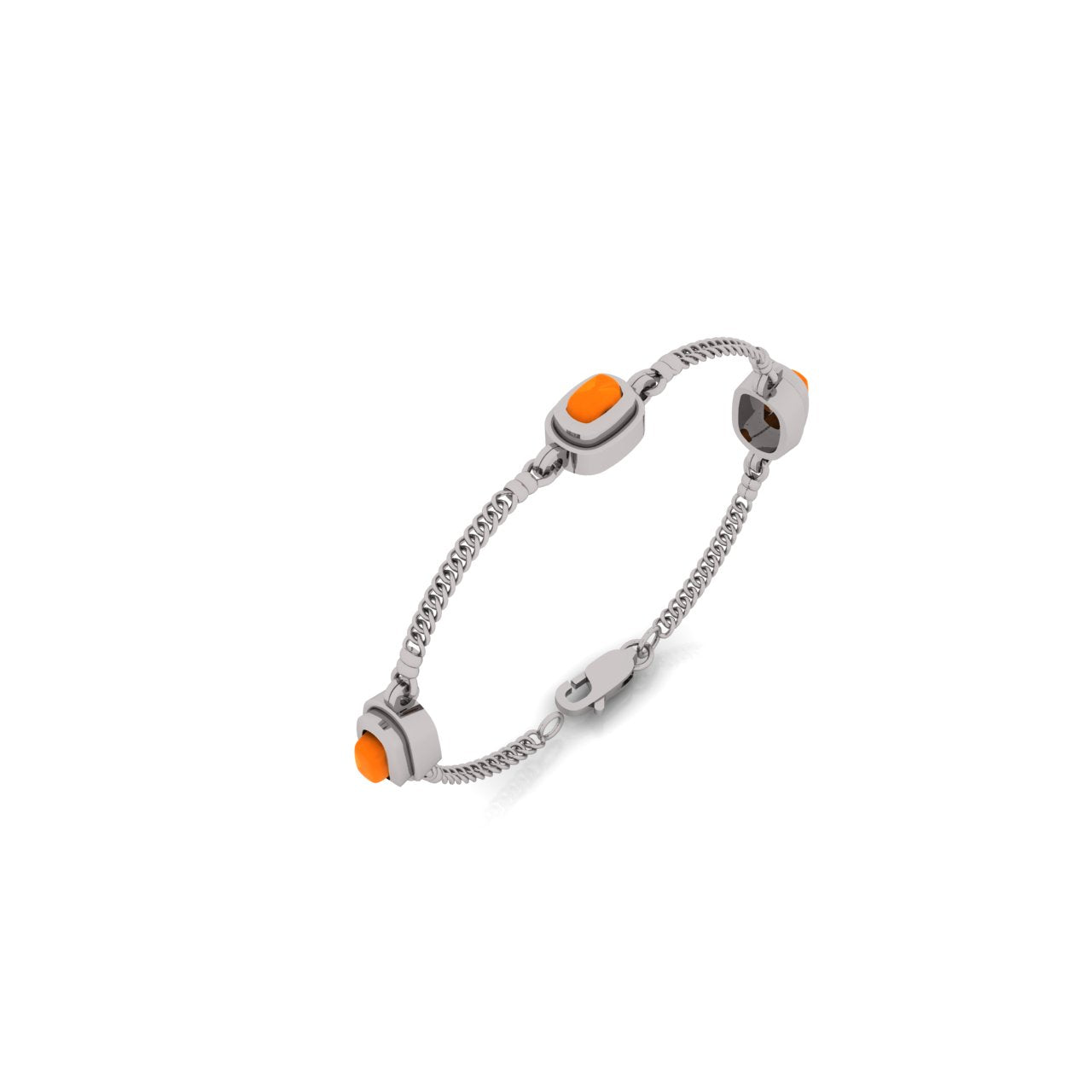 Mexican Fire Opal Sterling Silver Bracelet