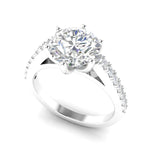 2.5 Carat IGI Certified E Color Lab Diamond 14K White Gold Engagement Ring