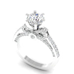 3 Carat IGI Certified Lab Diamond 14K White Gold Bow Engagement Ring
