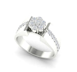 0.5 Carat Lab Diamond 14K White Gold Engagement Ring