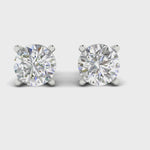 2 Carat IGI Certified D Color Brilliant Round Diamond Earring Studs