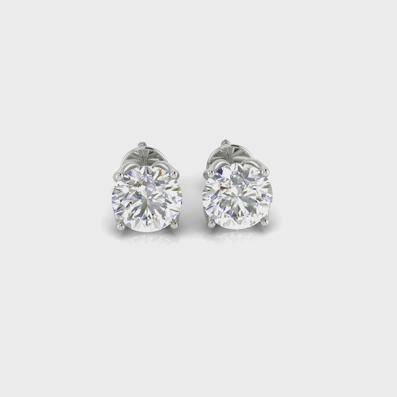 4.5 Carat IGI Certified Brilliant Round Diamond 14K White Gold Earring Studs