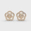 1.5 Carat Diamond Floral Elegance 18K Gold Earring Studs