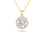 2 Carat IGI Certified Brilliant Round Diamond Halo Pendant With Chain
