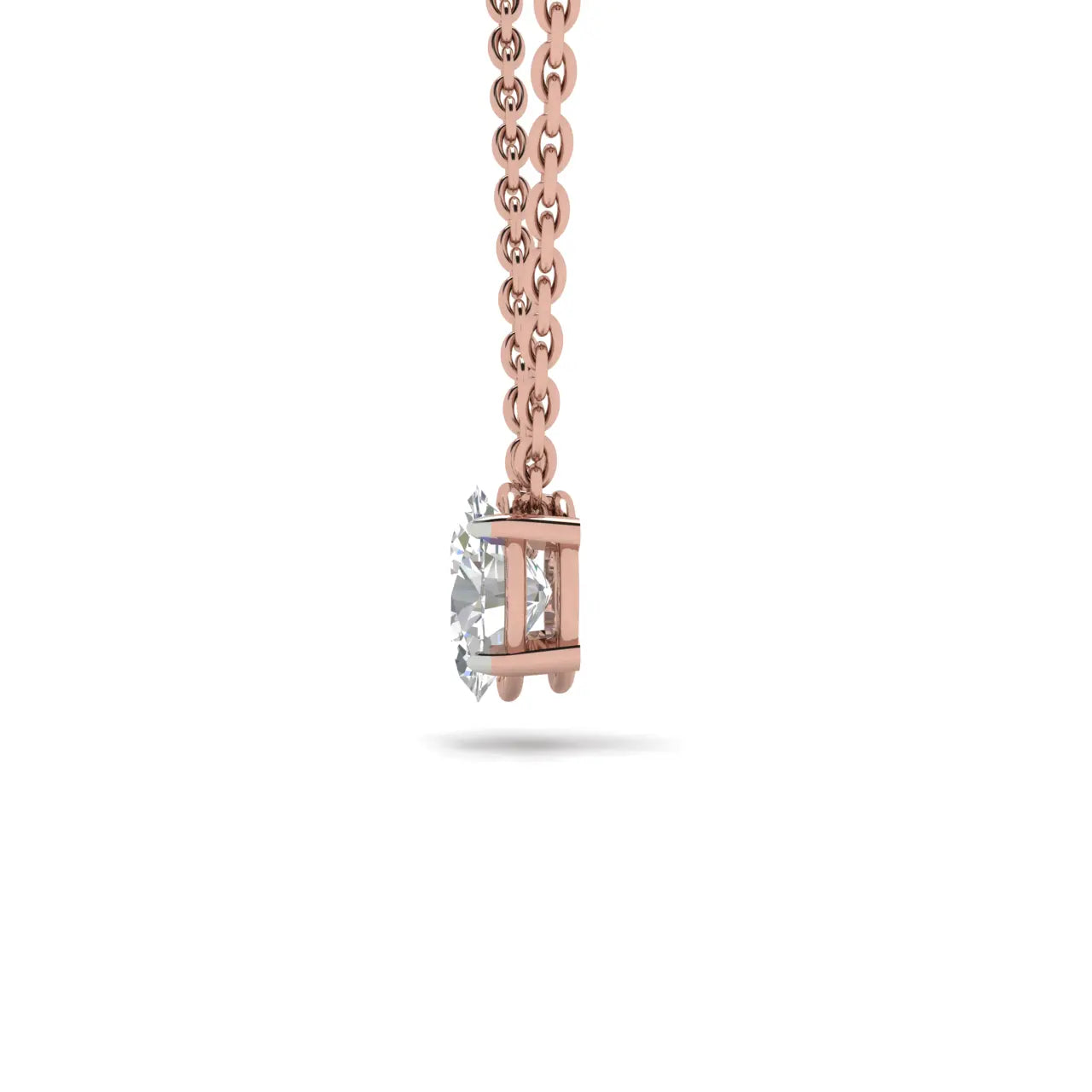 Single Diamond Oval Shape Side Image
