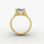 L’Émeraude 3 Carat IGI Certified Emerald Cut Lab Diamond 18K Yellow Gold Promise Ring