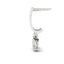 2 Carat Pear Drop Lab Diamond J Hoop Earrings