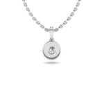 Diamond Pendant with Ceramic Halo back Image