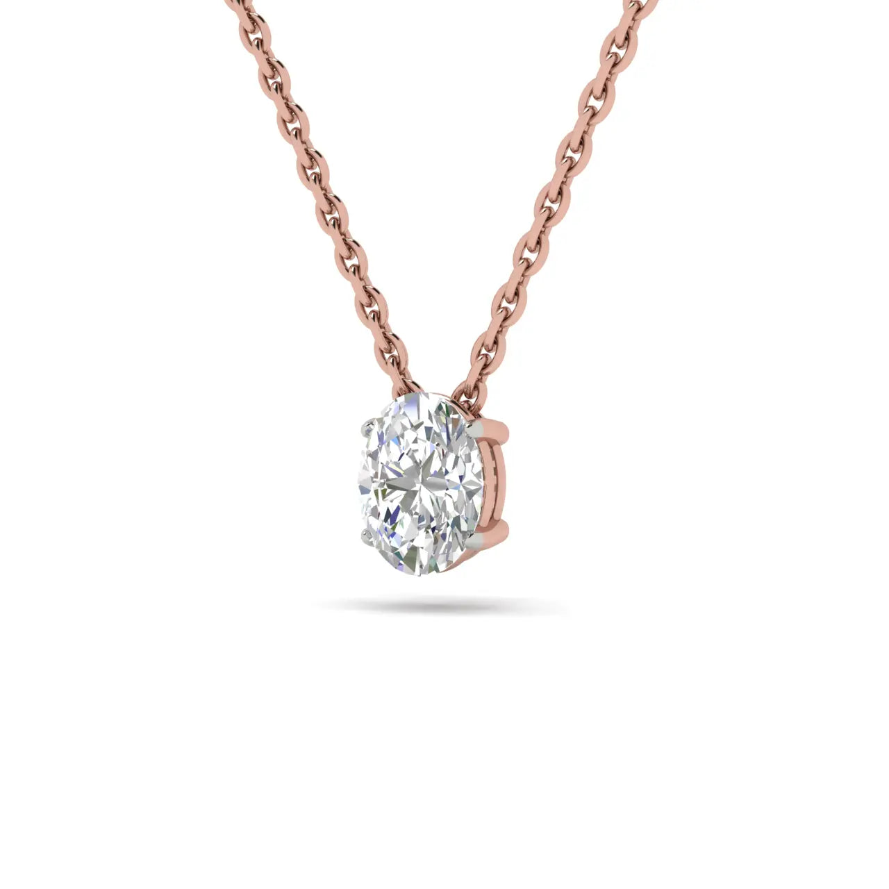 Single Diamond Oval Shape Side Image 1