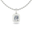 2 Carat Black Ceramic Emerald Cut Certified Lab Diamond 14k Pendant with 18K Chain