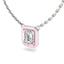 1.5 Carats Pink Ceramic Certified Radiant Cut Lab Diamond Necklace