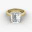L’Émeraude 3 Carat IGI Certified Emerald Cut Lab Diamond 18K Yellow Gold Promise Ring