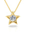 2.5 Carat IGI Certified Solitaire Lab Diamond Star Necklace 14K Yellow Gold