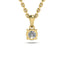1 Carat IGI Certified Brilliant Round Diamond Solitaire Drop Pendant 14K Yellow Gold.