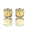 4 Carat  IGI Certified Brilliant Round Diamond Earring Yellow Gold Studs