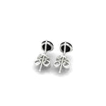 Onyx Studs set in 14K White Gold
