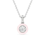 Diamond Pendant with Ceramic Halo Front Image