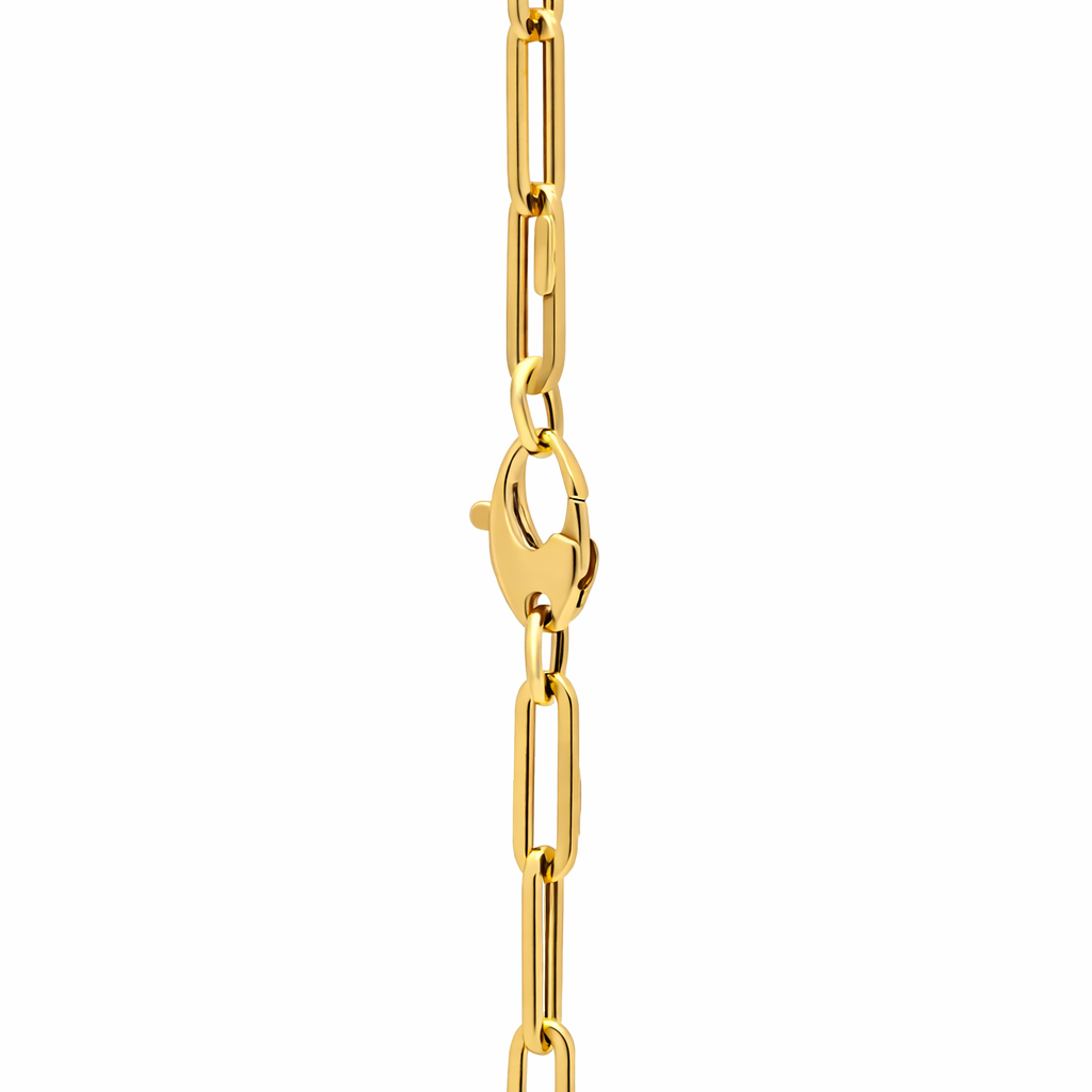 19" Medium Paperclip Necklace in 14k Yellow Gold