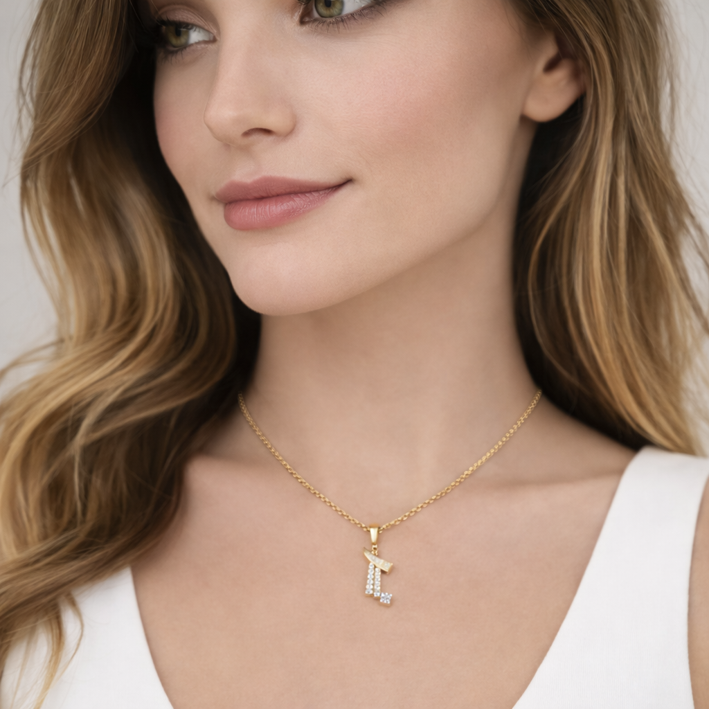 0.3 Carats Diamond Geometric Drop Pendant 14K Yellow Gold