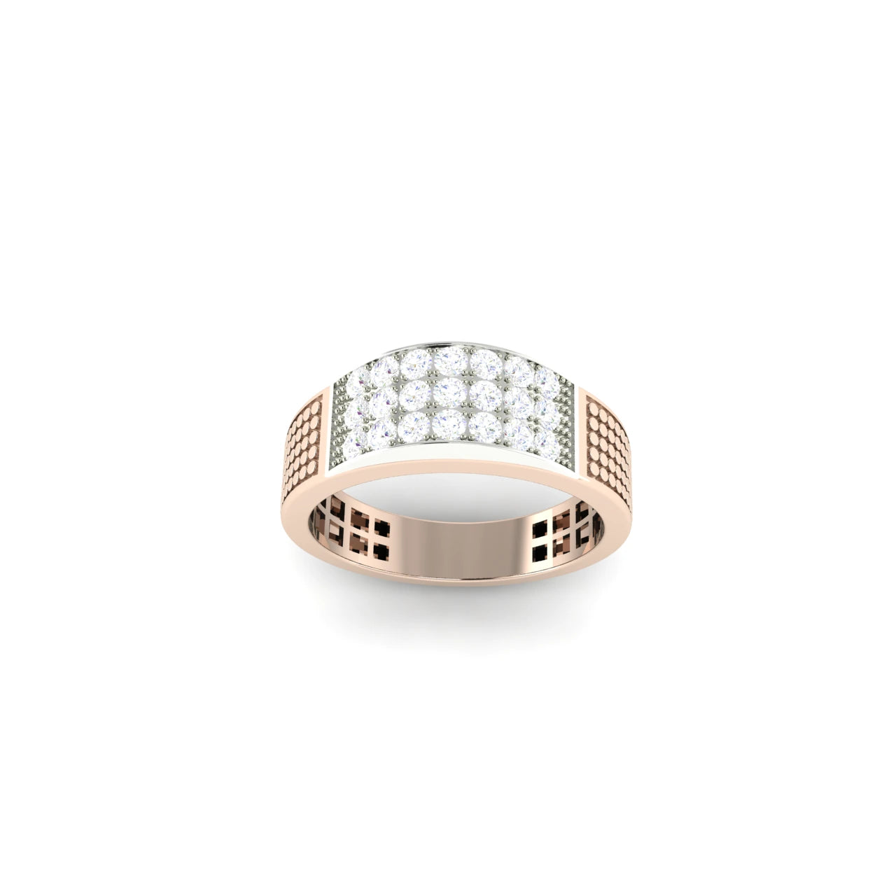 0.5 Ct. Radiant Multi‑Row Lab- Grown Diamond 18KRose Gold Ring