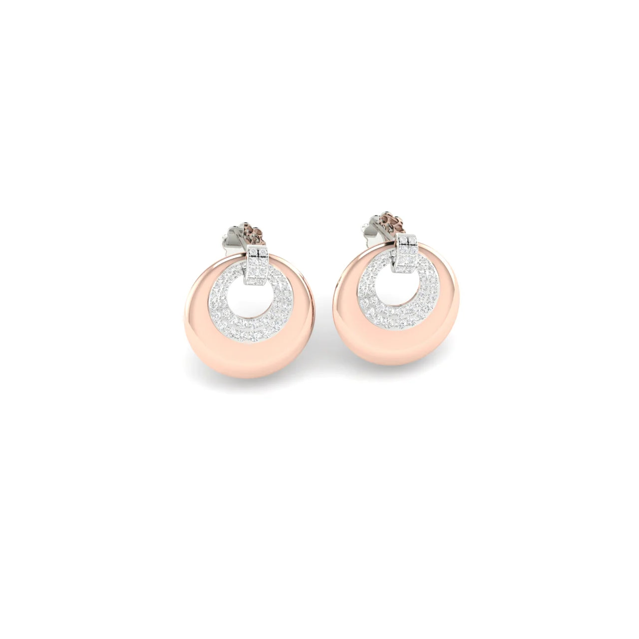1 Carat Diamond Halo Of Grace 18K Gold Earring Studs