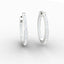 1.5 Carats Lab Diamond Eternity Hoop Earrings 14K White Gold