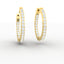 2 Carats Lab Diamond Eternity Hoop Earrings