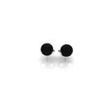 Onyx Studs set in 14K White Gold