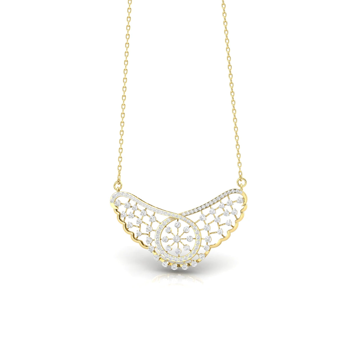 1 Carat Crownlight Lab Grown Diamond  Necklace 14K Gold