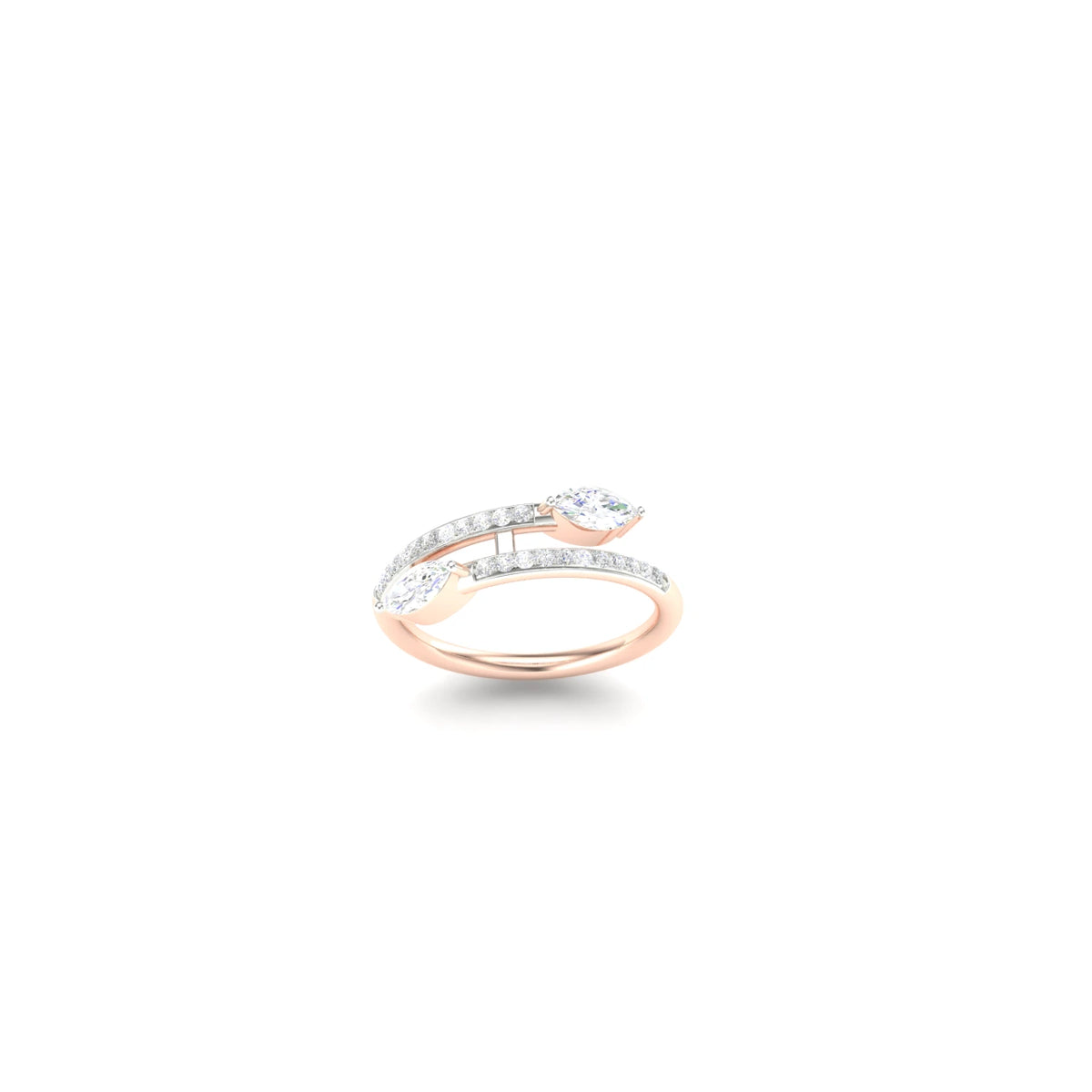 .70 Carat Marquise Whisper Lab Grown Diamond Ring 14K Gold