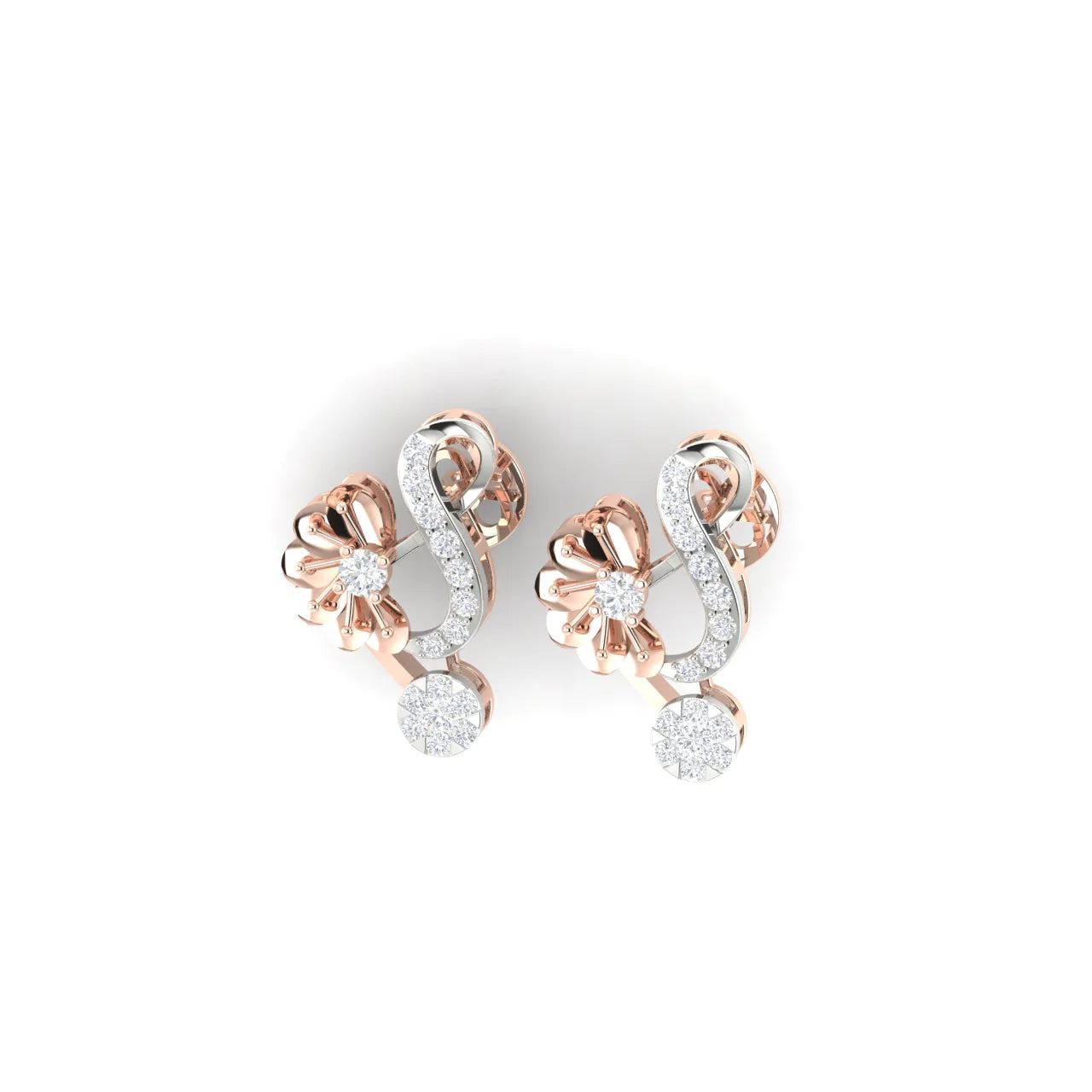 0.5 Carat Diamond Symphony 14K Gold Earring Studs