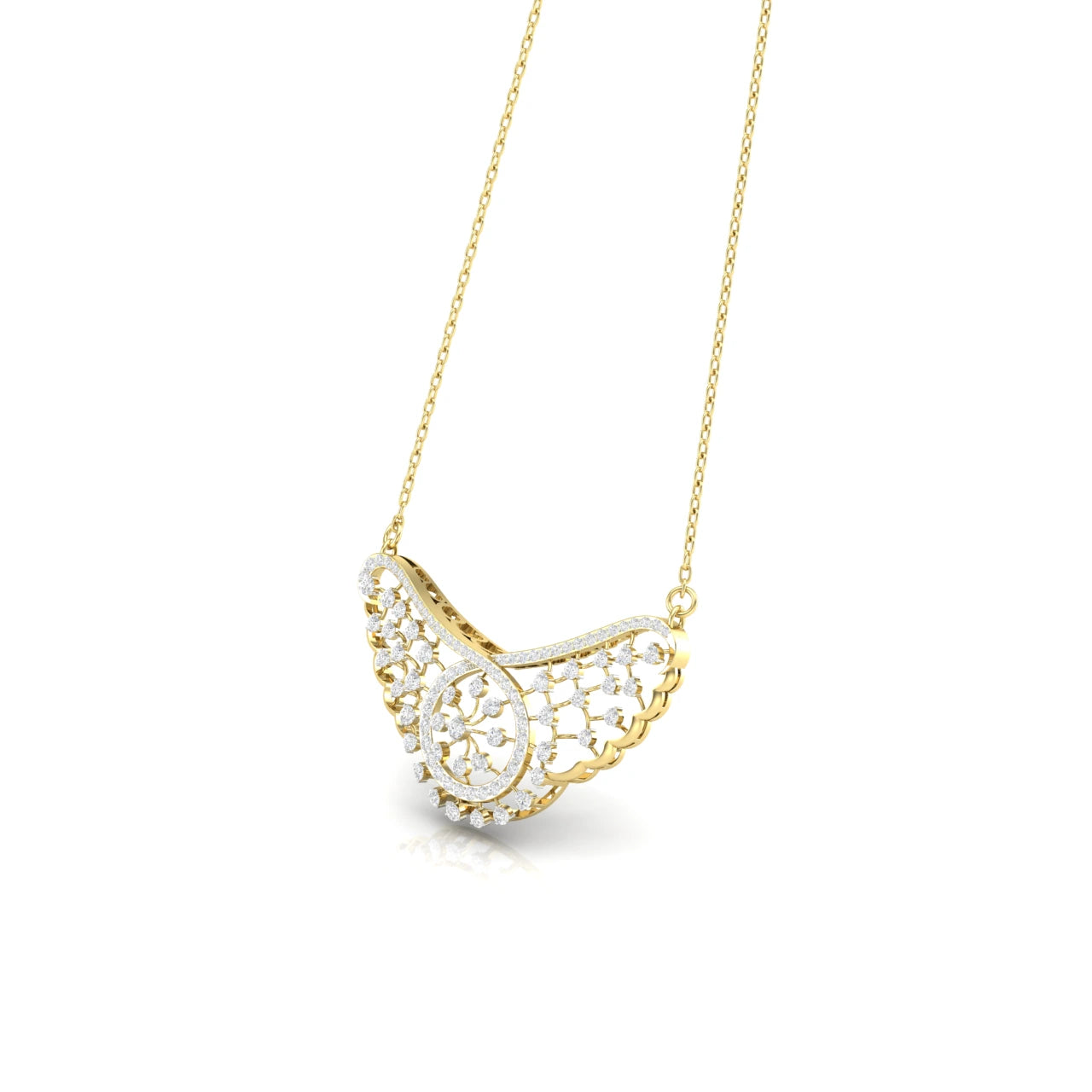 1 Carat Crownlight Lab Grown Diamond  Necklace 14K Gold