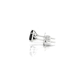Onyx Studs set in 14K White Gold