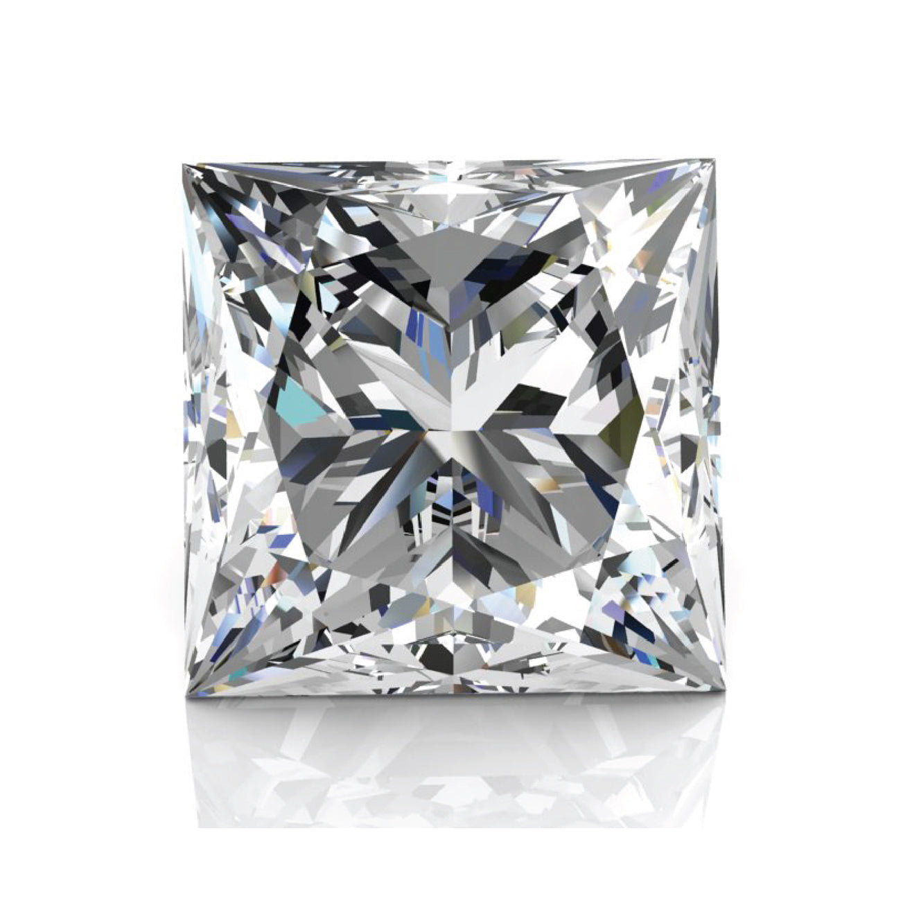 1.5 Carat F Color VVS1 Princess Cut Certified Lab Diamond