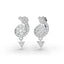 1 Carat Diamond Duet Swirl & Drop 18K Gold Earrings