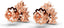 1.5 Carat Diamond Eternal Swirl 18K Rose Gold Earring Studs