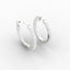 1.5 Carats Lab Diamond Eternity Hoop Earrings 14K White Gold