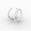 1.5 Carats Lab Diamond Eternity Hoop Earrings 14K White Gold